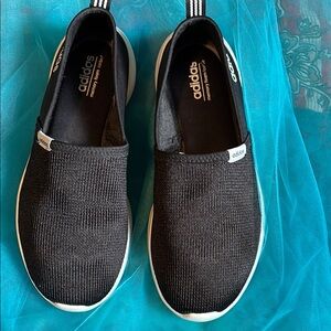 Adidas Black Slip-On Sneakers Breathable Mesh